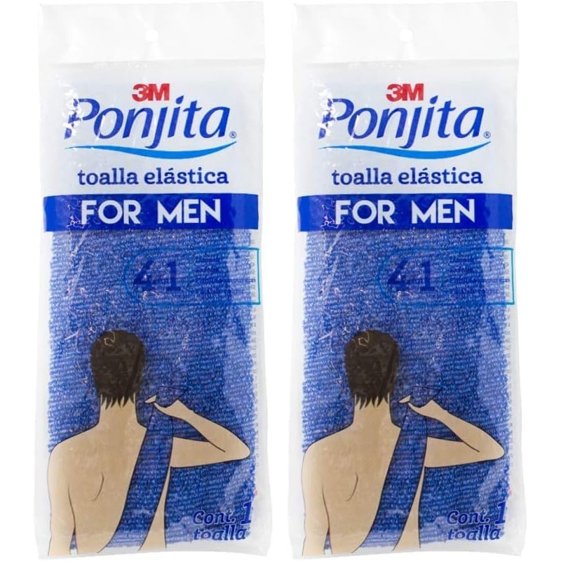 PONJITA 3M Toalla Elástica Exfoliante para Hombre Limpieza Profunda 1