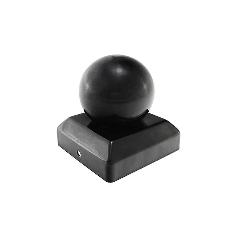 TIMCO Ball Fence Post Cap Epoxy Black - 75mm