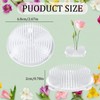 WANDIC Flower Frog, 2 Pcs Round Clear Plastic Ikebana Kenzan