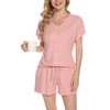 Vlazom Women Pyjamas Set, Button Down Pj's Sets Soft Lounge