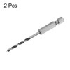 HARFINGTON 2pcs Brad Point Drill Bit 3mm (3/25") Dia Bearing