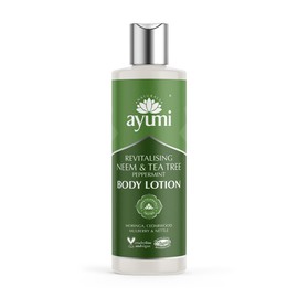 Ayumi Neem & Tea Tree Body Lotion | Oil Control Moisturiser for Oily Skin | Acne Cream with Witch Hazel | Nettle Leaf Hand Cream to Soothe Irritation | Body Moisturiser for Men & Women | 250ml