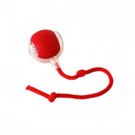 Dog Ball Toy with Rope - Red