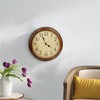 Old Oak 16-Inch Solid Wood Silent Non-Ticking Decorative Wall Clock