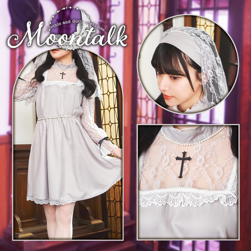Clearstone Moon Talk Cosplay Halloween Pearl Fizzster Women Grey