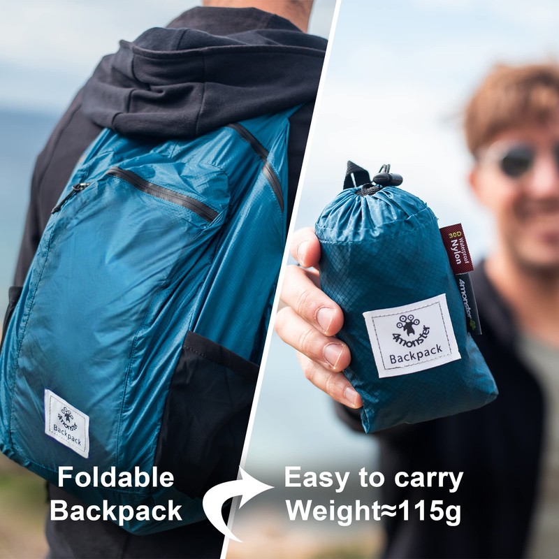 4Monster Ultralight Daypack Small Hiking Backpack Foldable Backpack Outdoor Water