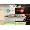 100pcs Rectangular Aluminium Foil Containers with Lid for Travel Safe
