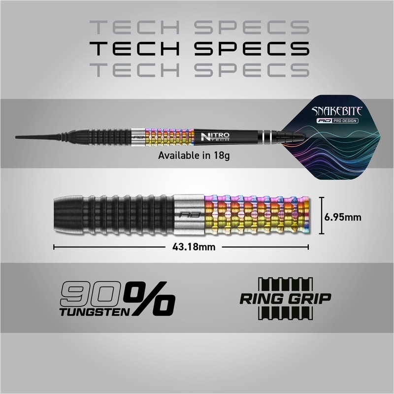 RED DRAGON Darts – Professional Player - Peter Wright Snakebite
