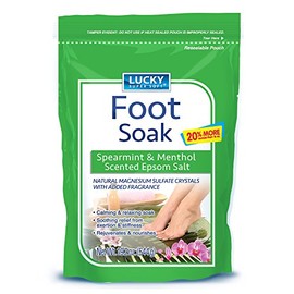 Lucky Super Soft Foot Soak Spearmint & Menthol Epsom Salt, 19.2 Ounce