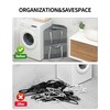 Wanapure 2 Pack Rigid Hanger Organizer, Triangle Storage Bin with