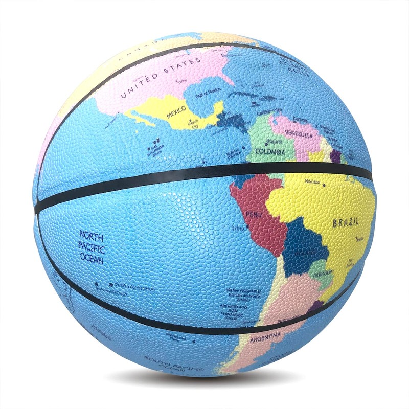 MINDCOLLISION Earth Pattern Basketball, Walking Globe, Gifts, Souvenirs, Decorations,Size5