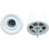 White 35mm PVC Door Stops/Wall Protectors with Screws