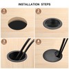 uxcell 2Pcs Cable Hole Cover 3 Inch/80 mm ABS Desk