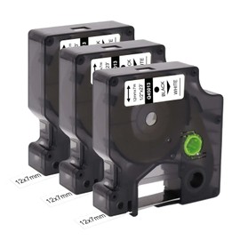 Molabel Molabel 3x Label Tape Compatible for Dymo D1 45013 S0720530 (12 mm x7 m) Label Tape Blackon White Tape Work with Dymo Label Manager 160 200 210D280 360D 420P 450D