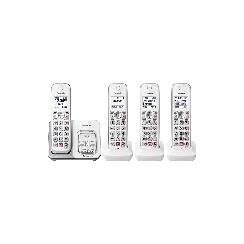 Panasonic - Teléfono inalámbrico con contestadora, Link2Cell Bluetooth, Asistente de