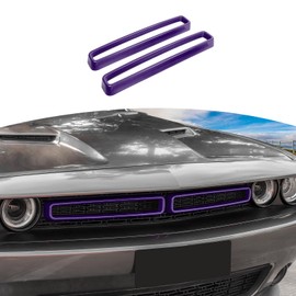 JOSHELA for Challenger Grille Insets Trim Cover Fit for Dodge Challenger 2015 up Purple Exterior Accessories 2pcs