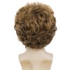 Kaneles Mens Brown Short Afro Wigs 70s 80s Rocker Fluffy