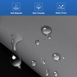 A-Premium Medium Slate Gray Leather Car Seat Cover Protector for Front Left Seat Bottoms Compatible with Dodge Ram 1500 2500 3500 2006 2007 2008 1FF611D5AA