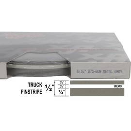 TFX 0008875 - Auto Truck Customizing Dual Pinstripe - 8/16" x 150' (1/4” Stripe, 1/8" Gap, Then 1/8” Stripe) - 875-Gun Metal Gray Metallic
