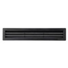 La Ventilazione P30306N Ventilation Grille Rectangular Black Plastic for Installation
