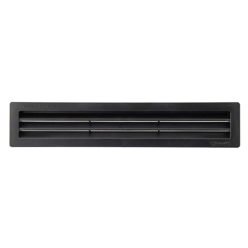 La Ventilazione P30306N Ventilation Grille Rectangular Black Plastic for Installation