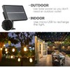 SUNTHIN 24ft Solar String Lights, USB Rechargeable Solar Outdoor Lights
