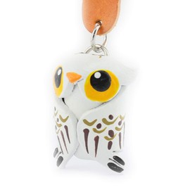 MONKIMAU Owl Zoo Figure Leather Keyring