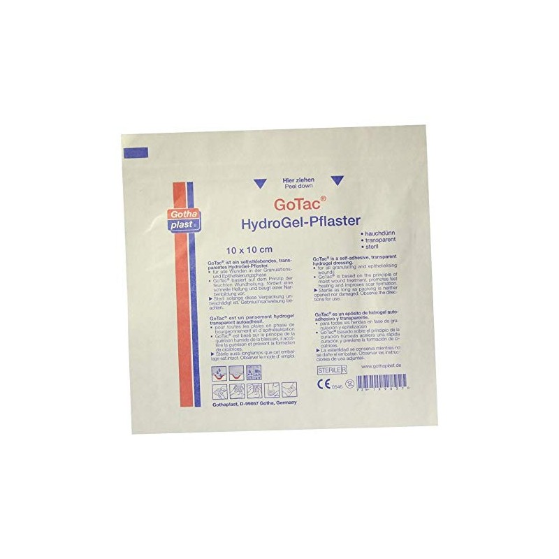 GOTAC HydroGel-Pflaster L 10x10 cm steril 1 St