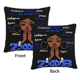 WANGYAAOLONG Sorority Gifts for Women Throw Pillow Cover 18x18 Inch Soft Polyester Decorative Throw Pillow Cover - for Cozy Living Room, Bedroom & Car Decor