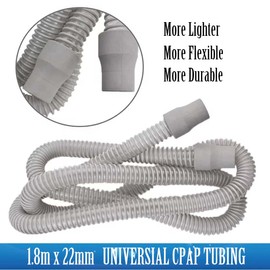 Kecartu Universal CPAP Hose (6ft), Medical Grade Flexible Polymer CPAP Replacement Tube Compatible with All Major CPAP Machines and Most CPAP BiPap, and BiLevel Device Brands, Standard 22mm, Black