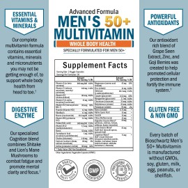 Bioschwartz Multivitamínico Hombres 50+ 60 Unidades