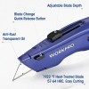 WORKPRO 2PCS Premium Utility Knife Retractable Heavy Duty Box Cutter