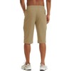 TACVASEN Men's Military-Style Elastic Capri Shorts Ripstop Cropped Pants Zipper