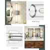 METWET Bathroom Vanity Light Fixtures, Chrome Wall Lights in Clear