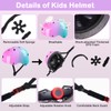 Kids Helmet, Toddler Bike Helmet with DIY Stickers Unicorn Knee