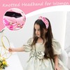 Top Knot Headband - Wide Headbands Rhinestone Embellished - Non-Slip