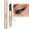 Cream Glitter Eyeshadow Stick - Pearl Shimmer Dual-Ended Eyeshadow Pencil,