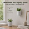 2PCS 3D Printed Wall-Mounted Flower Pot - Marble-Patterned Indoor Planter