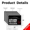 Auto Body Full Collision Repair Yard Sign 5 Pack of