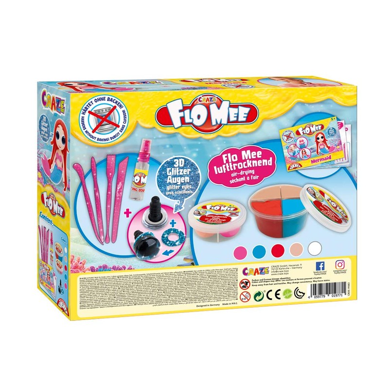Craze Flo Mee Mermaid FloMee Mermaid Set Air-Drying Fluffy Modelling