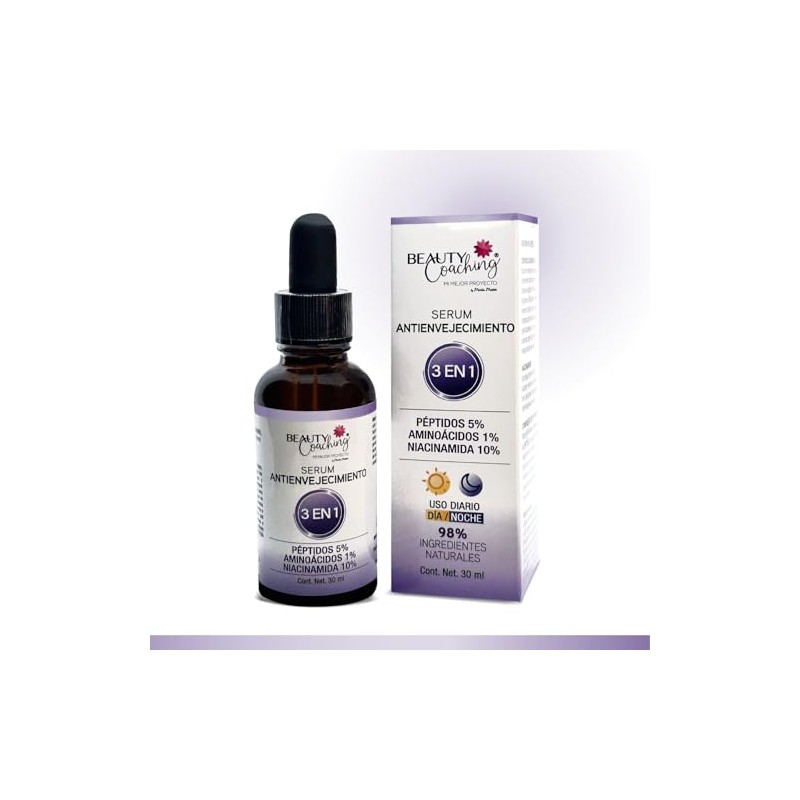 SERUM ANTIENVEJECIMIENTO - 3 en 1 - Péptidos 5% Aminoácidos