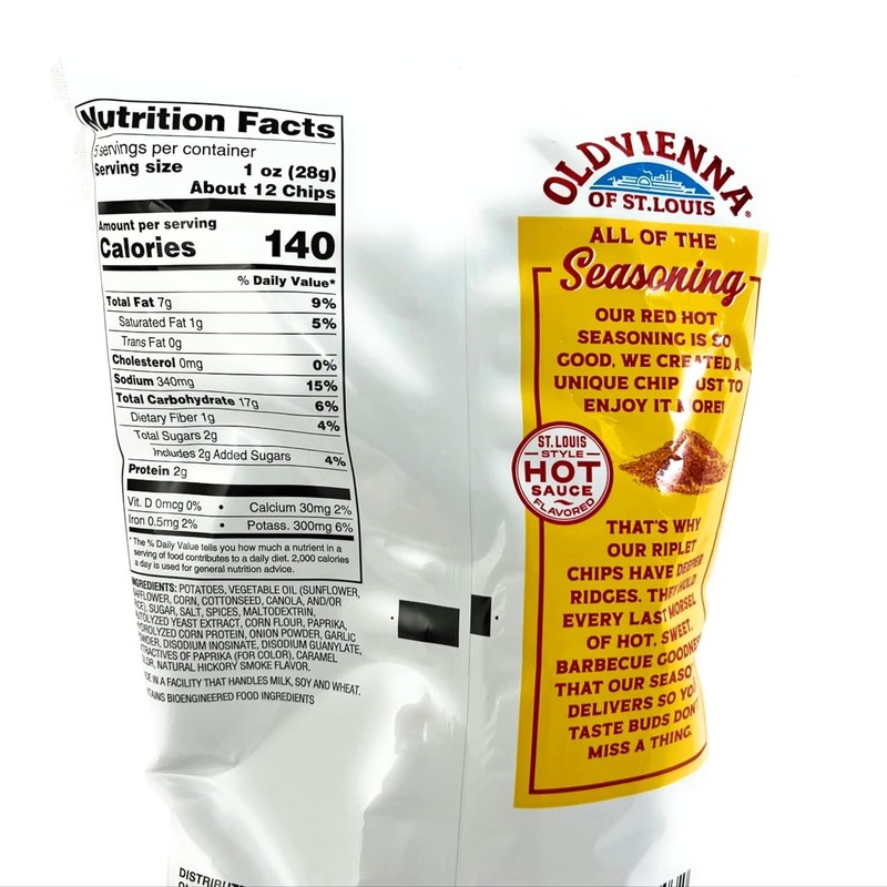 Old Vienna of St. Louis Red Hot Riplets Hot BBQ