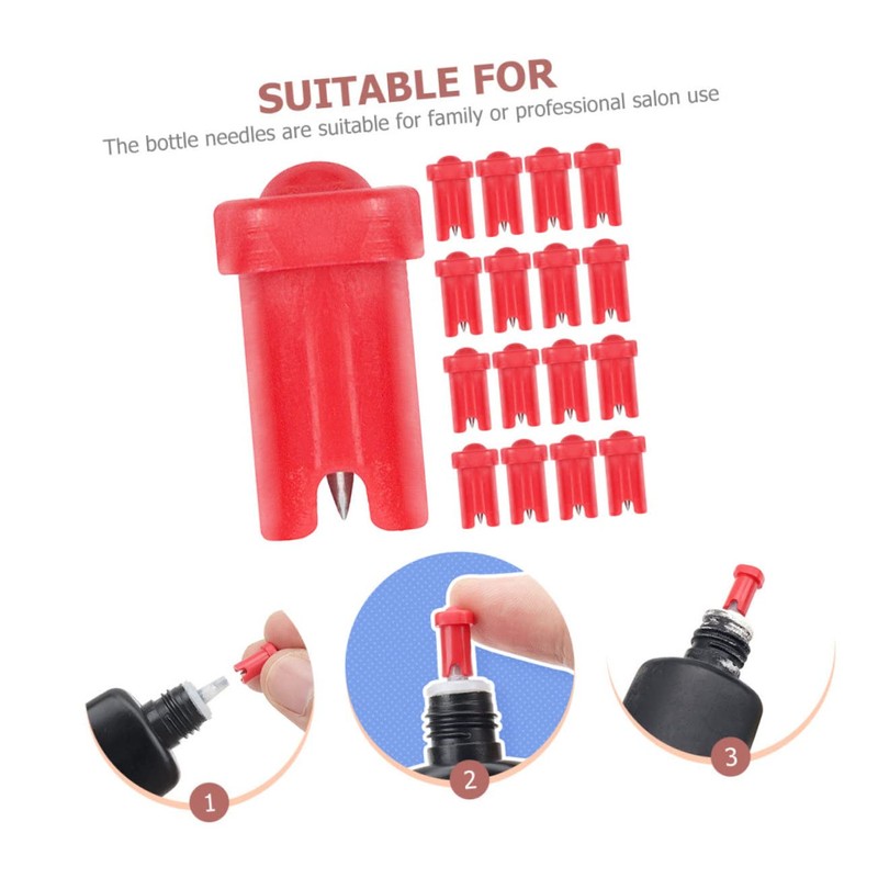 PACKOVE 100pcs Eyelash Glue Bottle Needles Blocking Applicator for Lash