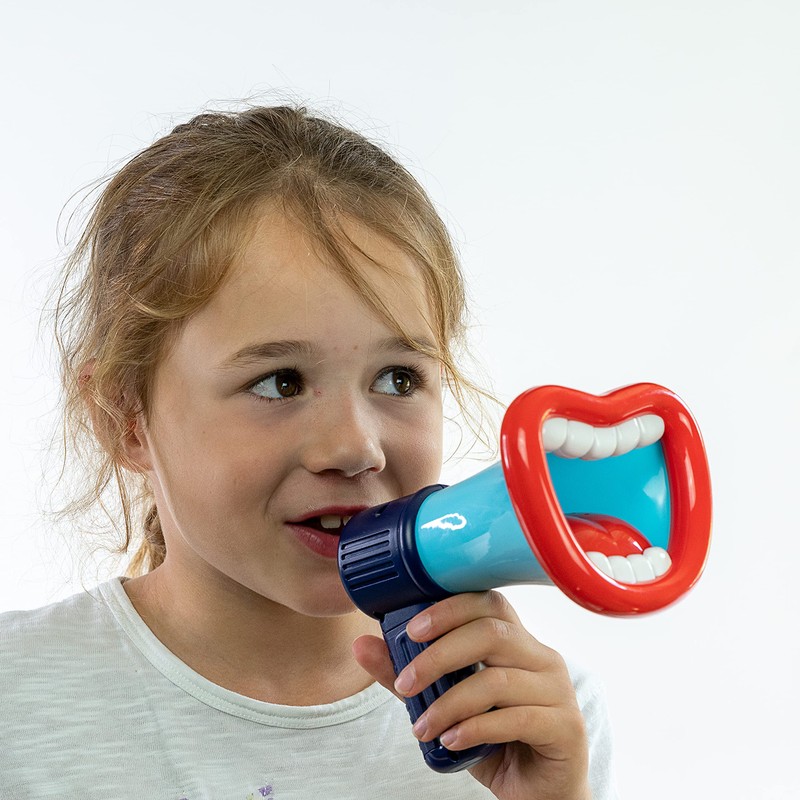 Funtime Gifts 10629 Loudmouth Electronic Voice Changer, Red White and