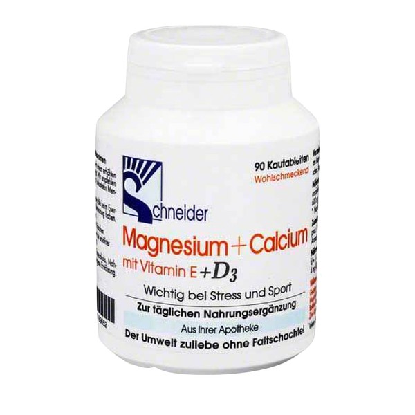 Schneider Magnesium + Calcium Chewable Tablets 90 cap