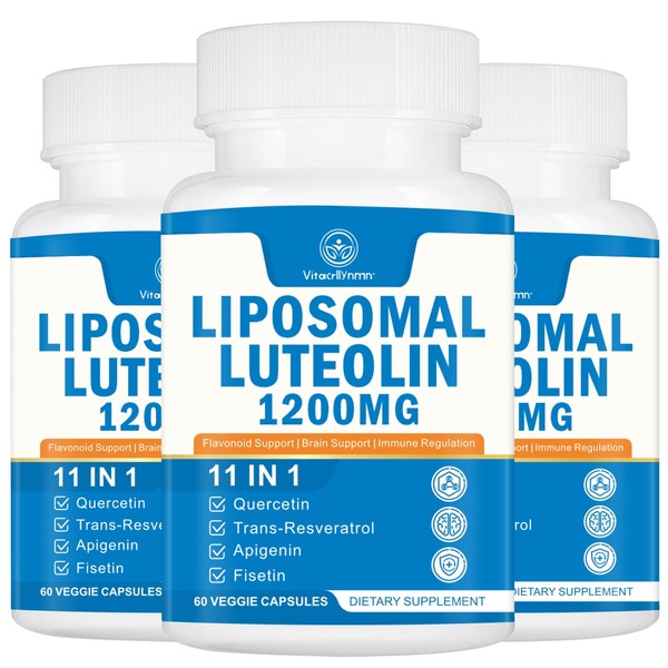 1200MG Liposomal Luteolin Supplement - Maximum Absorption, Antioxidant Boost for