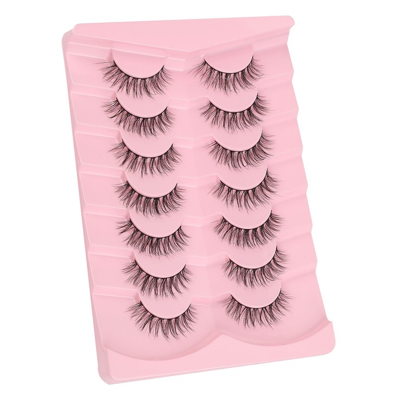 Lashes Natural Wispy Eyelashes 15mm Strip Lashes Pack False Eyelashes