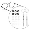 Eyeglass Repair Kit with 6Pcs Silicone Hinge Rings, 2Pcs Screwdrivers,