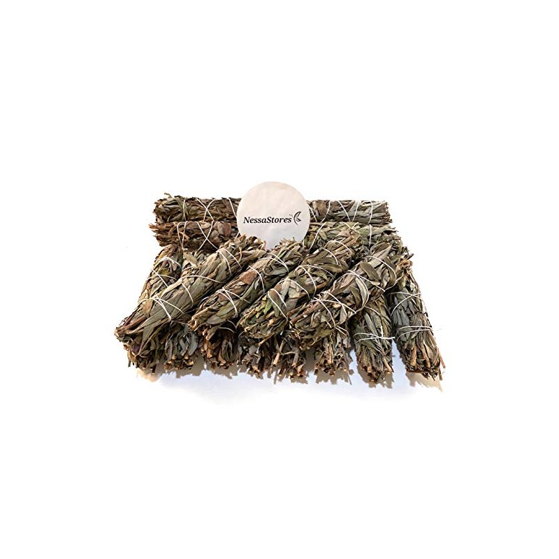 NESSASTORES - Black Sage Smudge Incense 4"-5" Bundle #JC-147 (8