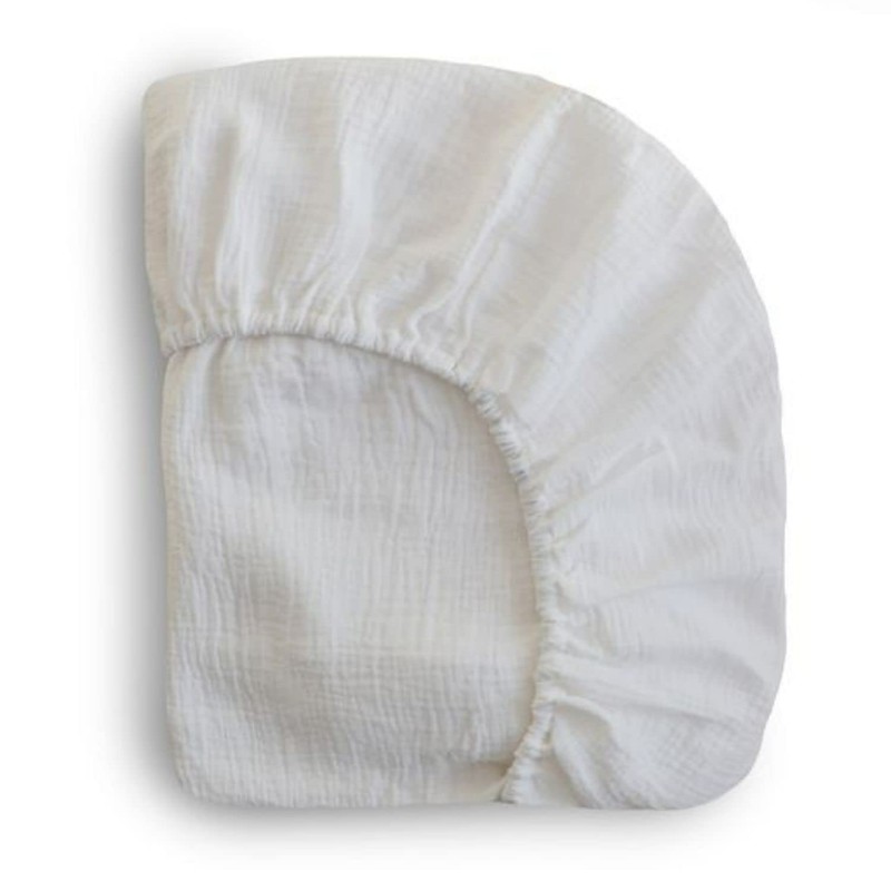Mushie Fitted Crib Sheet | Extra Soft Muslin Crib Sheet